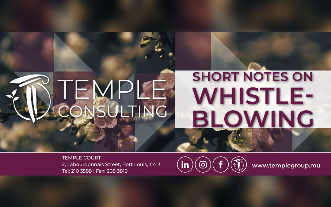 Short Notes on Whistleblowing