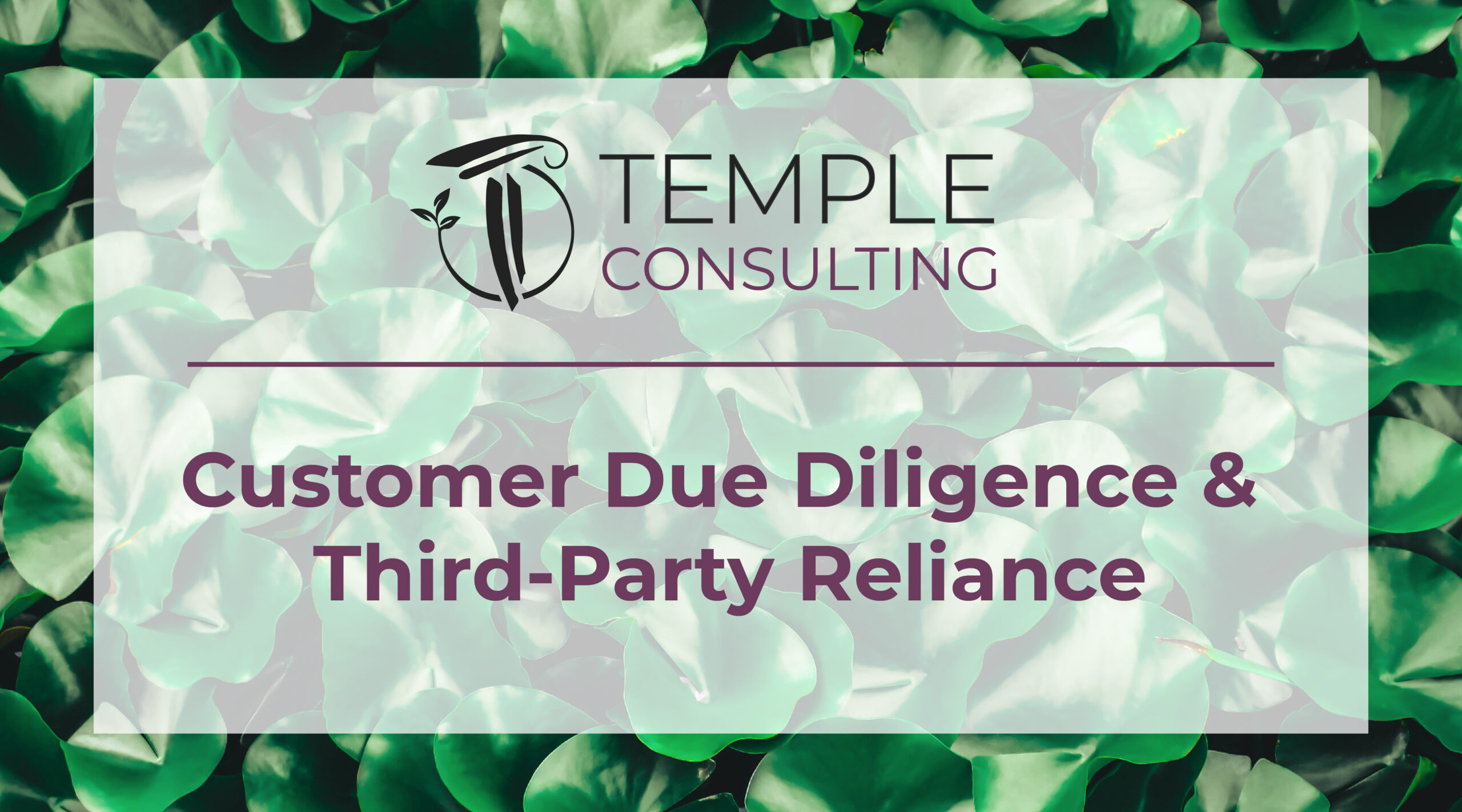 Customer Due Diligence & Third-Party Reliance