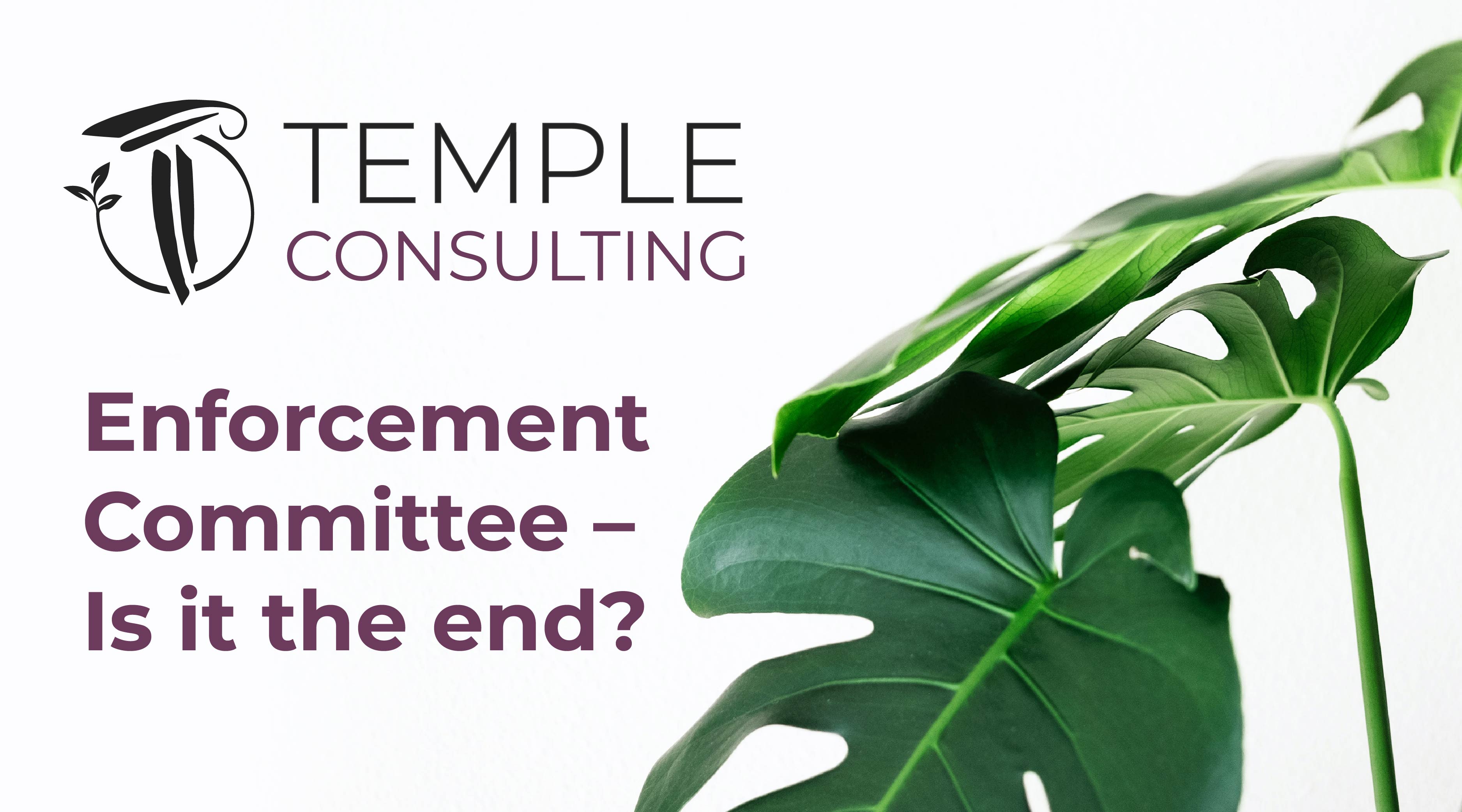 Enforcement Committee – Is it the end?