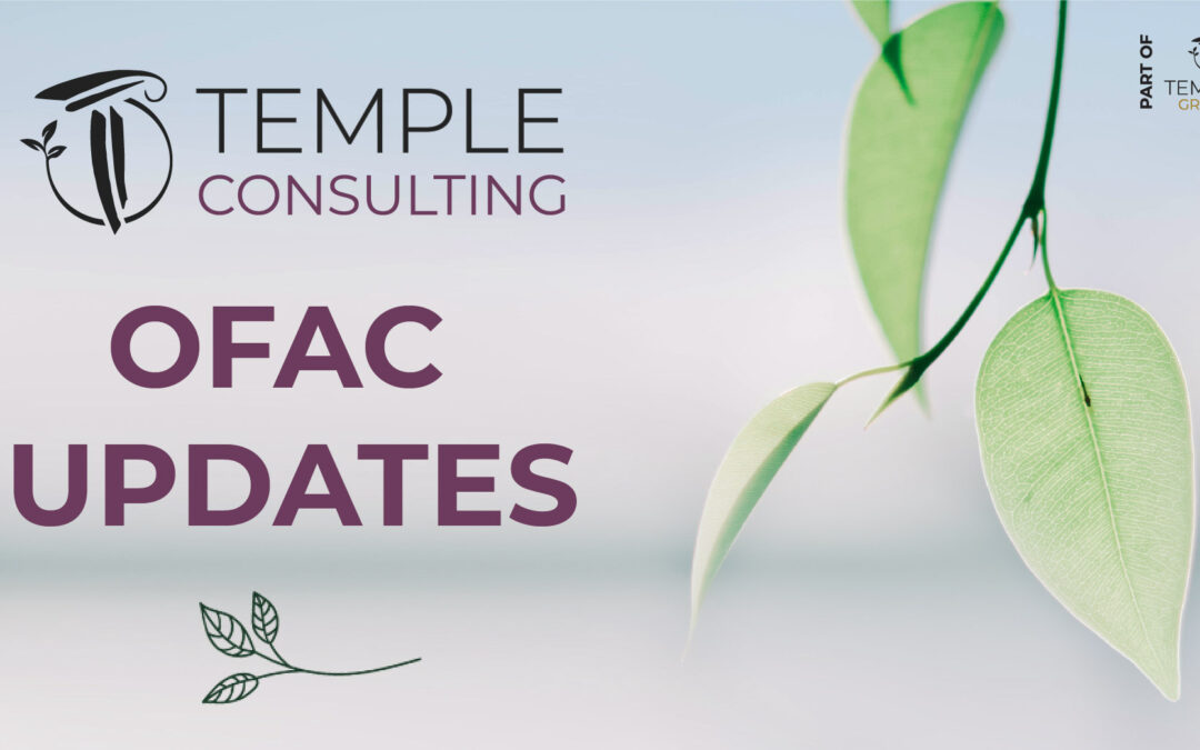 OFAC UPDATES